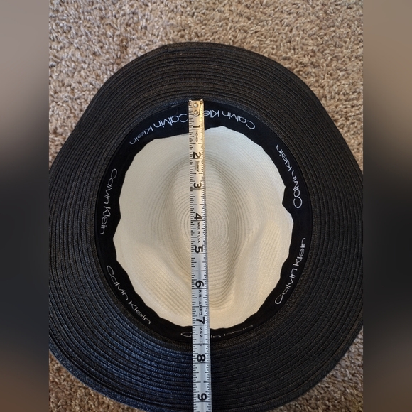 Calvin Klein White Black And Pink Panama  Hat - Picture 8 of 11